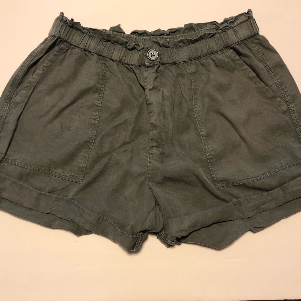 Aerie Green Camp Shorts